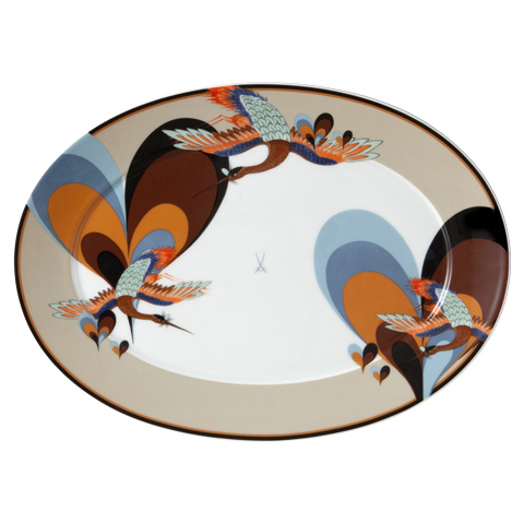 plate oval 30 cm, Love Birds